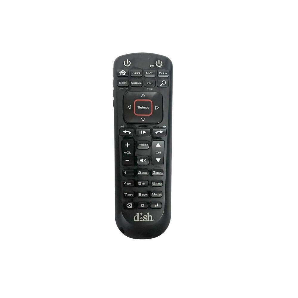 DISH Network 52.0 Satellite Receiver Remote Control for Hopper - Black